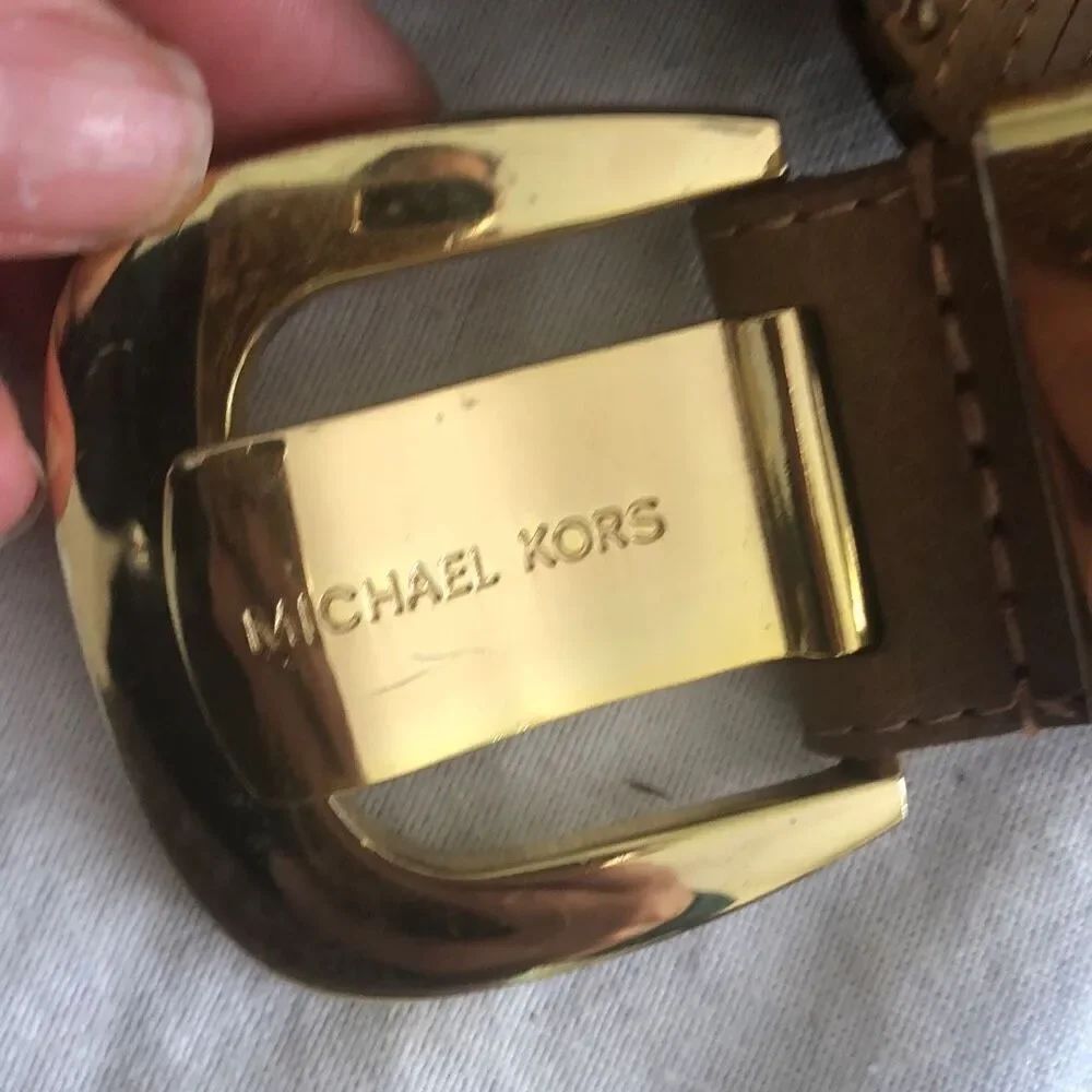 Michael Kors, brown and gold belt size S - Picture 6 of 8